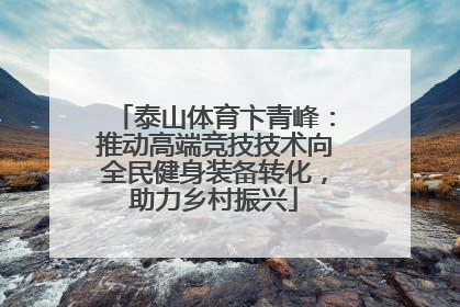泰山体育卞青峰：推动高端竞技技术向全民健身装备转化，助力乡村振兴