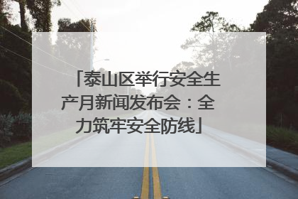 泰山区举行安全生产月新闻发布会：全力筑牢安全防线