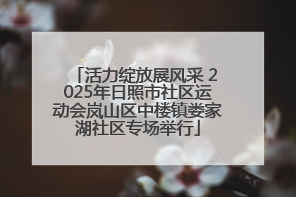 活力绽放展风采 2025年日照市社区运动会岚山区中楼镇娄家湖社区专场举行