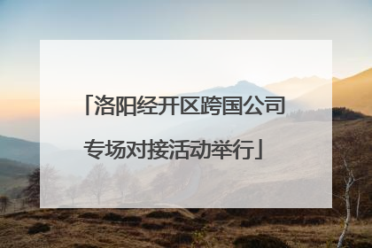 洛阳经开区跨国公司专场对接活动举行