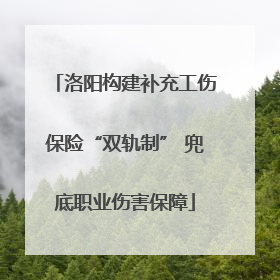 洛阳构建补充工伤保险“双轨制” 兜底职业伤害保障