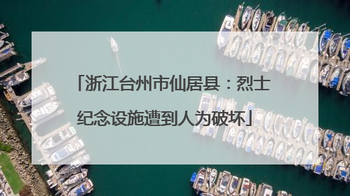 浙江台州市仙居县：烈士纪念设施遭到人为破坏