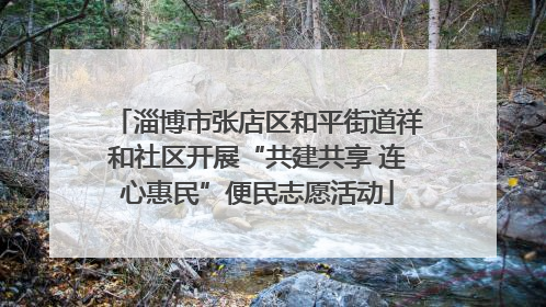 淄博市张店区和平街道祥和社区开展“共建共享 连心惠民”便民志愿活动