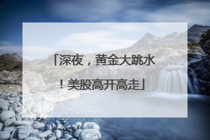 深夜，黄金大跳水！美股高开高走