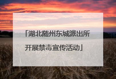 湖北随州东城派出所开展禁毒宣传活动