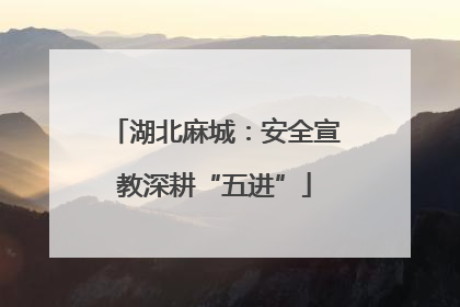 湖北麻城：安全宣教深耕“五进”