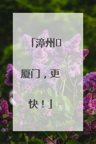 漳州⇋厦门，更快！