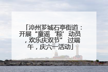 漳州芗城石亭街道：开展“童谣‘粽’动员，欢乐庆双节” 过端午，庆六一活动