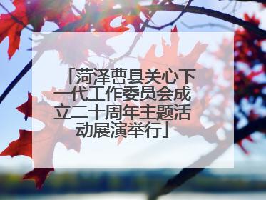 菏泽曹县关心下一代工作委员会成立二十周年主题活动展演举行