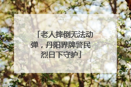 老人摔倒无法动弹，丹阳界牌警民烈日下守护
