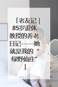老友记｜85岁退休教授的养老日记——她就是我的“绿野仙庄”