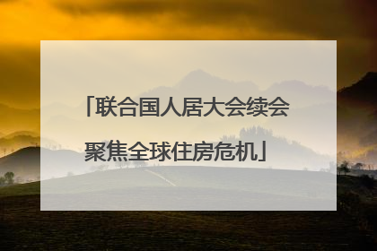 联合国人居大会续会聚焦全球住房危机