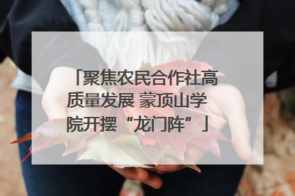 聚焦农民合作社高质量发展 蒙顶山学院开摆“龙门阵”