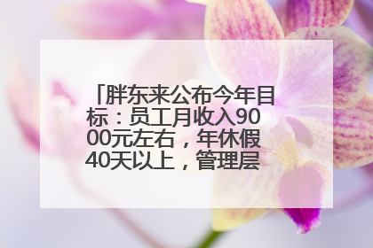 胖东来公布今年目标：员工月收入9000元左右，年休假40天以上，管理层人均分配70万元