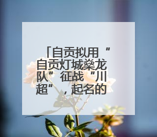 自贡拟用“自贡灯城燊龙队”征战“川超”，起名的是美发用品店销售员