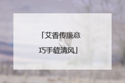 艾香传廉意 巧手缝清风