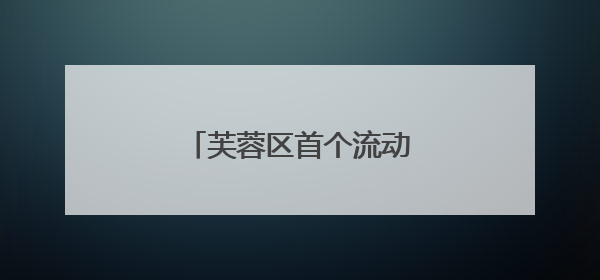芙蓉区首个流动党员党支部成立