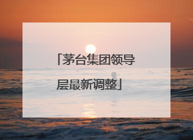 茅台集团领导层最新调整
