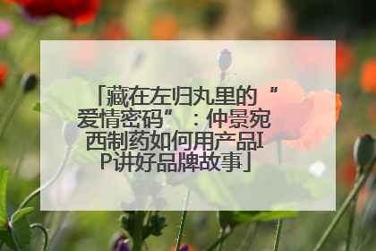 藏在左归丸里的“爱情密码”：仲景宛西制药如何用产品IP讲好品牌故事
