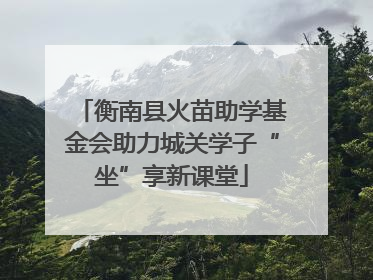 衡南县火苗助学基金会助力城关学子“坐”享新课堂