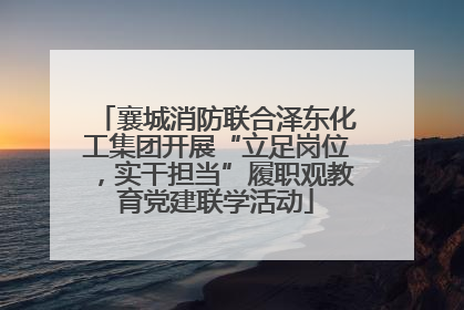 襄城消防联合泽东化工集团开展“立足岗位，实干担当”履职观教育党建联学活动