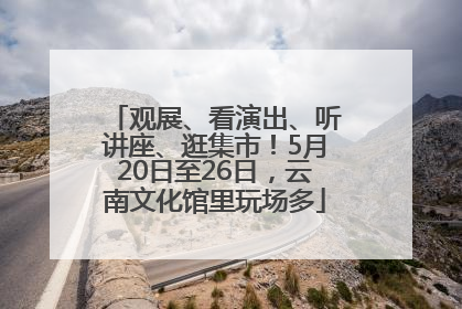 观展、看演出、听讲座、逛集市！5月20日至26日，云南文化馆里玩场多