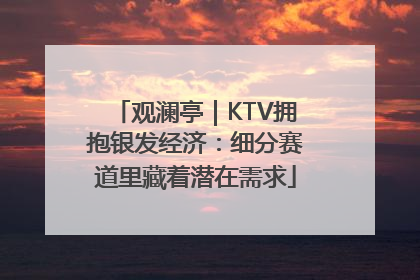 观澜亭｜KTV拥抱银发经济：细分赛道里藏着潜在需求