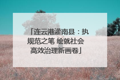 连云港灌南县：执规范之笔 绘就社会高效治理新画卷