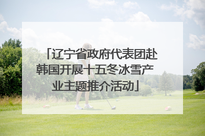 辽宁省政府代表团赴韩国开展十五冬冰雪产业主题推介活动