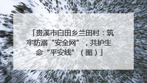 贵溪市白田乡兰田村：筑牢防溺“安全网”，共护生命“平安线”（图）