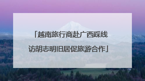 越南旅行商赴广西踩线 访胡志明旧居促旅游合作