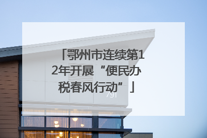 鄂州市连续第12年开展“便民办税春风行动”