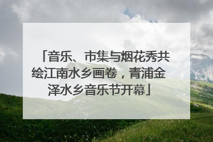 音乐、市集与烟花秀共绘江南水乡画卷，青浦金泽水乡音乐节开幕