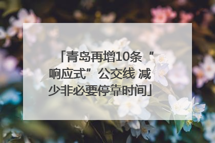 青岛再增10条“响应式”公交线 减少非必要停靠时间
