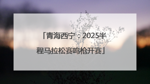 青海西宁：2025半程马拉松赛鸣枪开赛