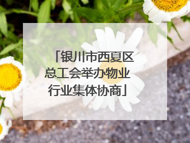 银川市西夏区总工会举办物业行业集体协商