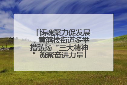 铸魂聚力促发展，黄鹤楼街道多举措弘扬“三大精神”凝聚奋进力量