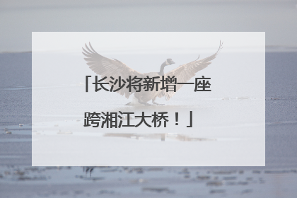 长沙将新增一座跨湘江大桥！