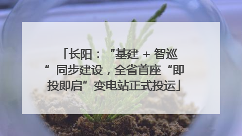 长阳：“基建 + 智巡”同步建设，全省首座“即投即启”变电站正式投运