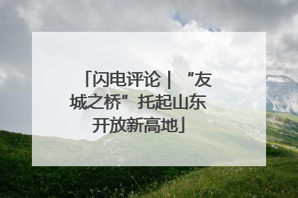 闪电评论｜“友城之桥”托起山东开放新高地