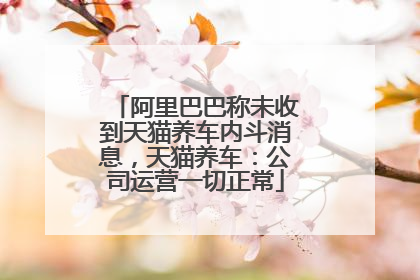 阿里巴巴称未收到天猫养车内斗消息，天猫养车：公司运营一切正常