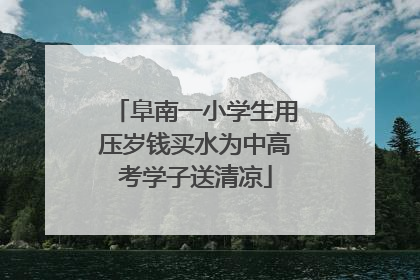 阜南一小学生用压岁钱买水为中高考学子送清凉