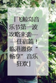 飞鲸岛音乐节第一波攻略来袭——住宿篇！临港邀你“畅享”音乐狂欢