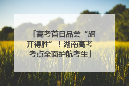 高考首日品尝“旗开得胜”！湖南高考考点全面护航考生