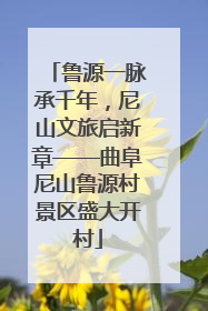 鲁源一脉承千年，尼山文旅启新章——曲阜尼山鲁源村景区盛大开村
