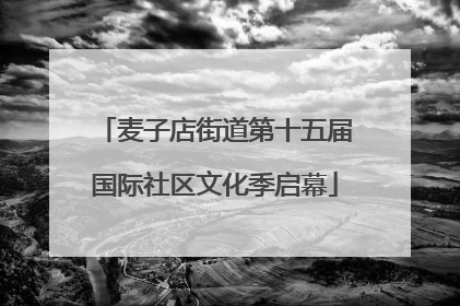 麦子店街道第十五届国际社区文化季启幕
