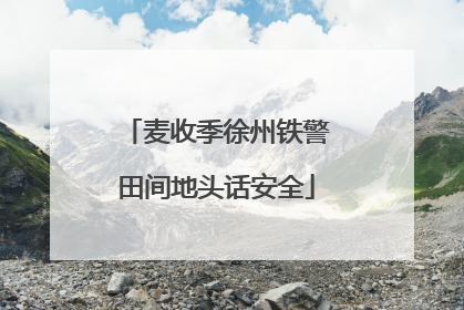 麦收季徐州铁警田间地头话安全