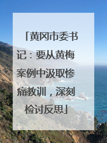 黄冈市委书记：要从黄梅案例中汲取惨痛教训，深刻检讨反思