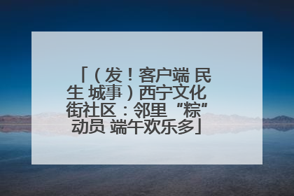 （发！客户端 民生 城事）西宁文化街社区：邻里“粽”动员 端午欢乐多