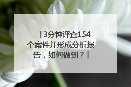 3分钟评查154个案件并形成分析报告，如何做到？
